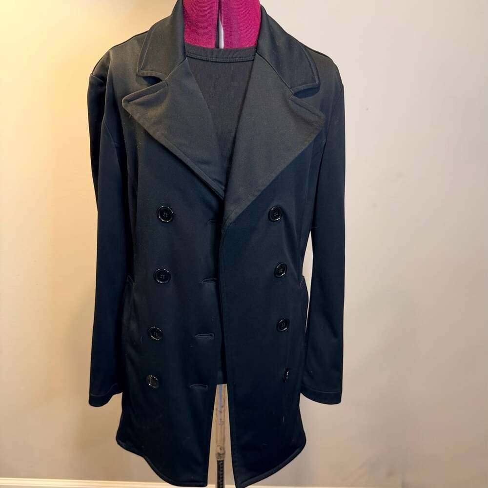 United Colors Of Benetton Black Double Breasted Trench Coat